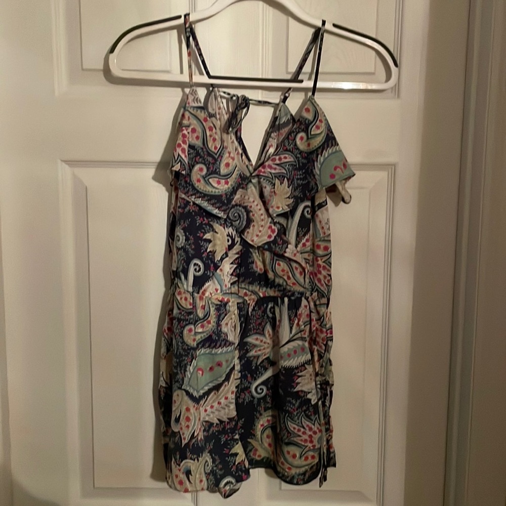 Women’s Blue Paisley Print Romper